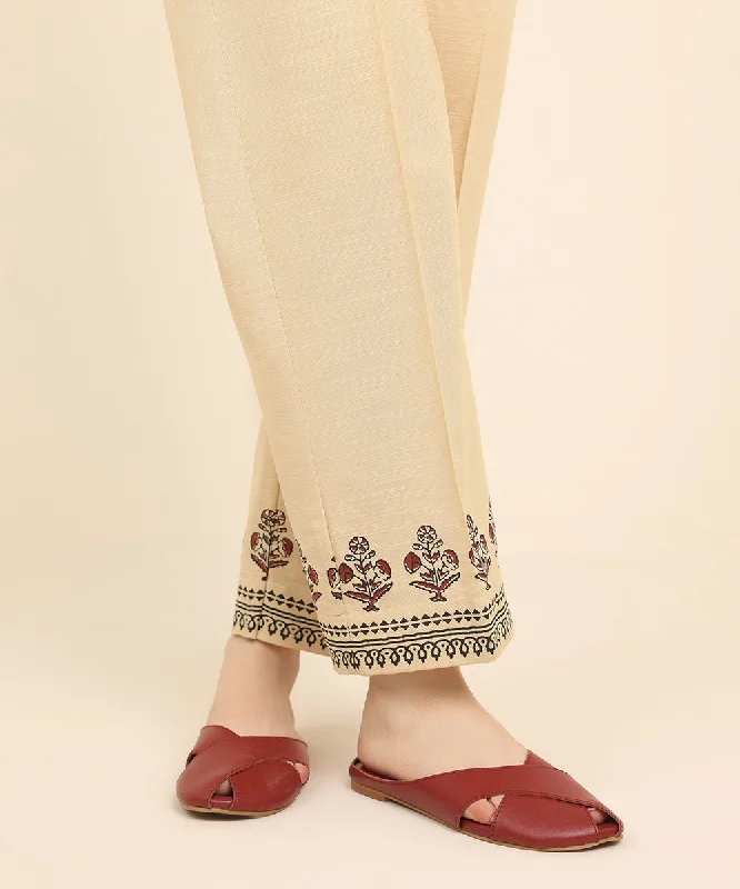 Block Printed Khaddar Pants