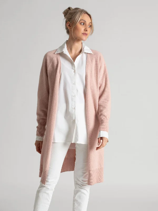 Cashmere cardigan "Linnea" - rose glow