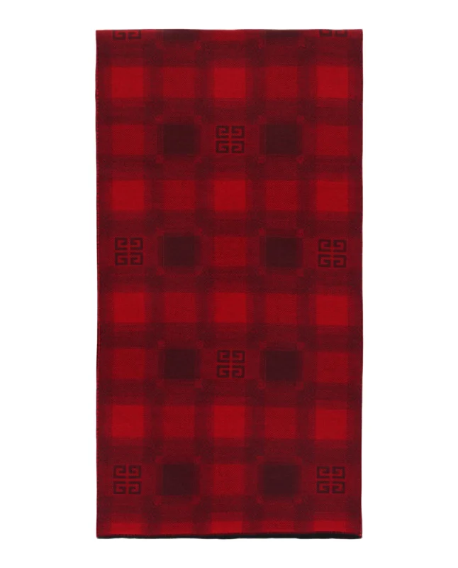 Plaid 4G Logo Scarf