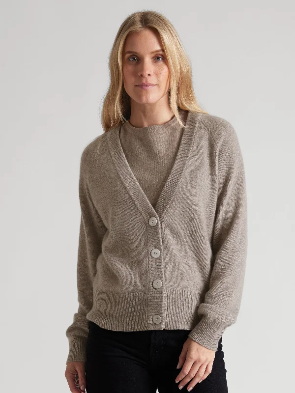 Cashmere cardigan "Eir" - toast