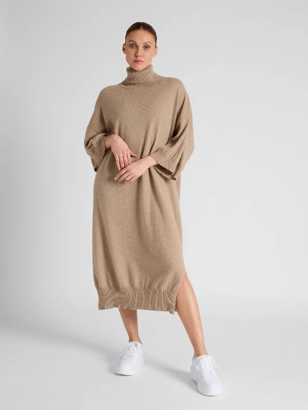 Cashmere dress "Breeze" - sand