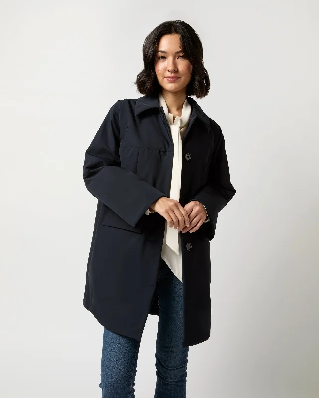 Aveline Coat in Navy Blue