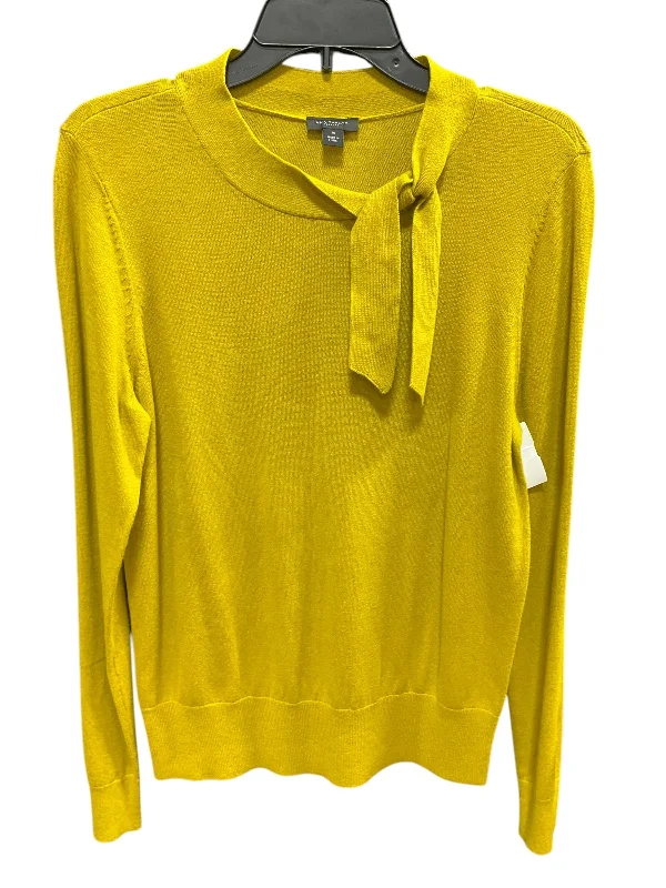 Sweater Cardigan By Ann Taylor In Mustard, Size: M