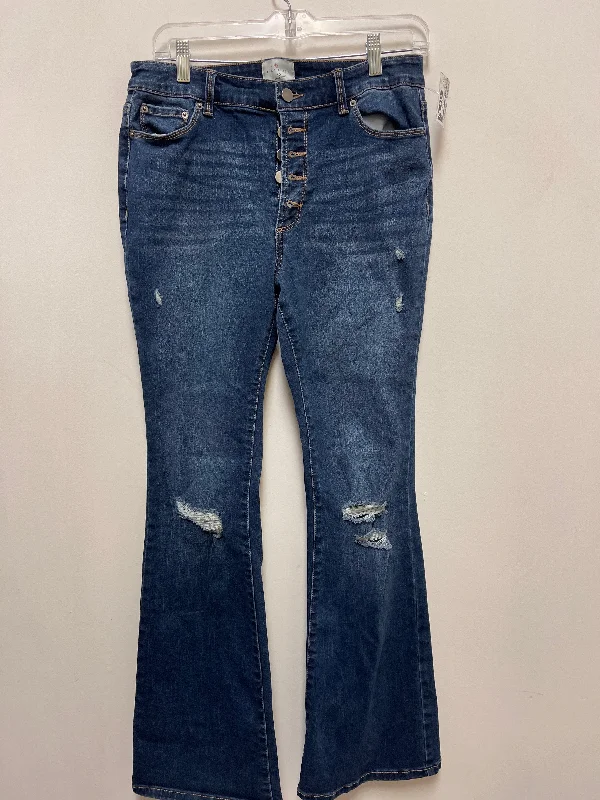 Jeans Flared By True Craft In Blue Denim, Size: 10