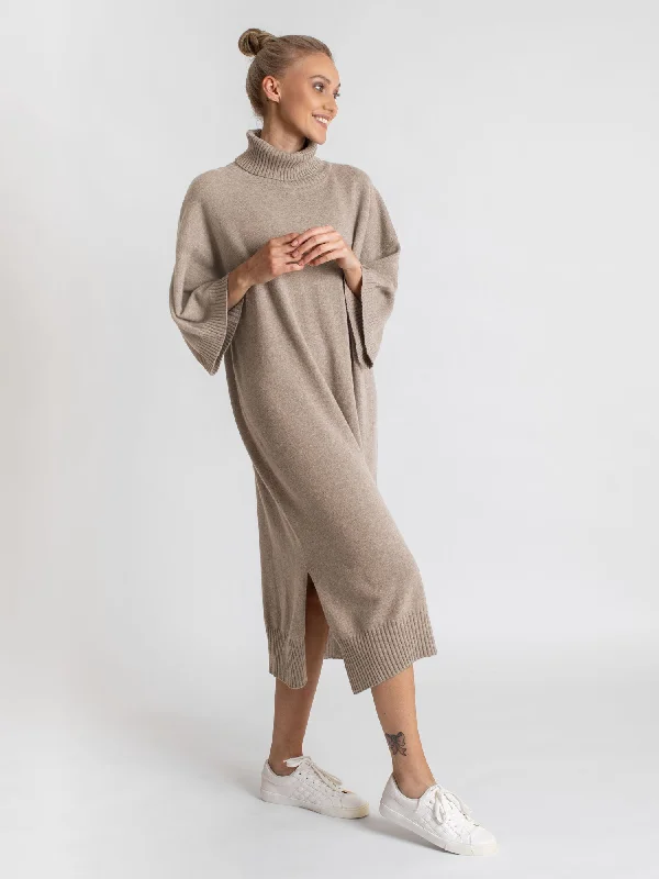 Cashmere dress "Breeze" - toast