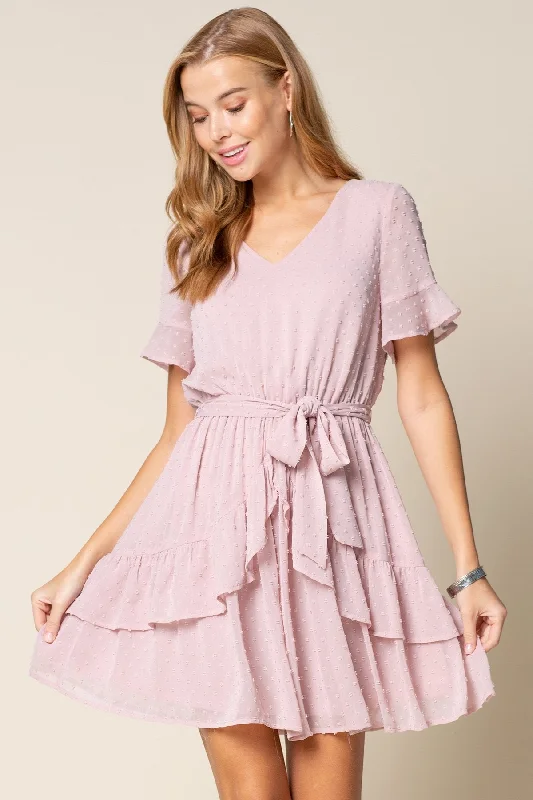 Short Ruffle Layered Dress