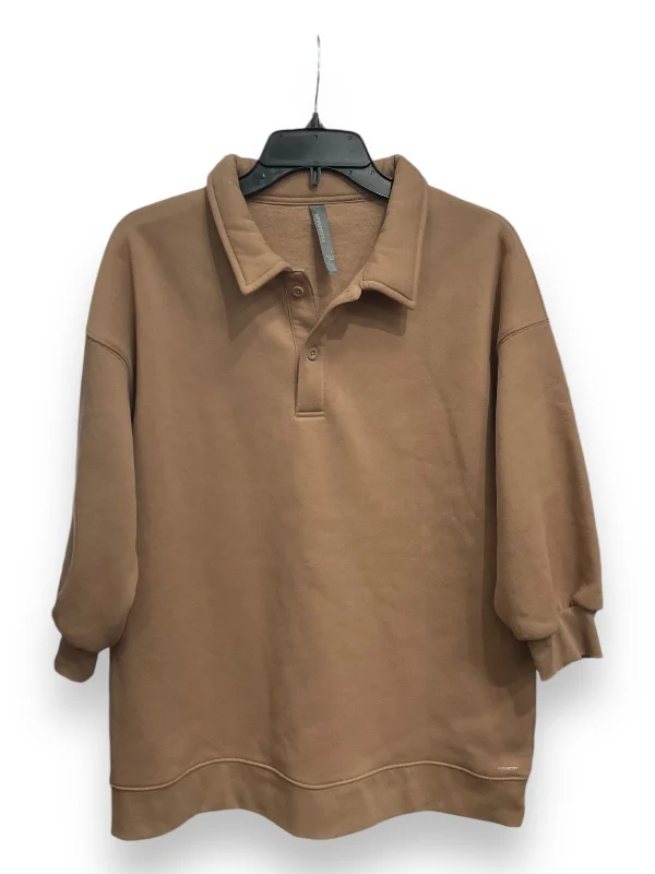 Sweatshirt Collar By Mondetta In Brown, Size: L