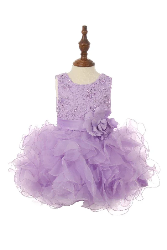 Cute Lace Sequin Top Ruffle Tulle Skirt Dress