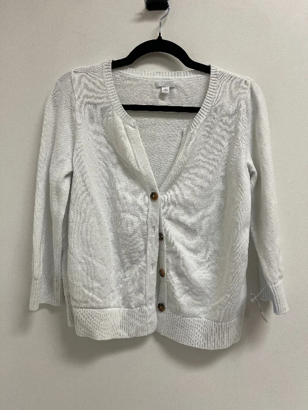 Sweater Cardigan By J. Jill In White, Size: S