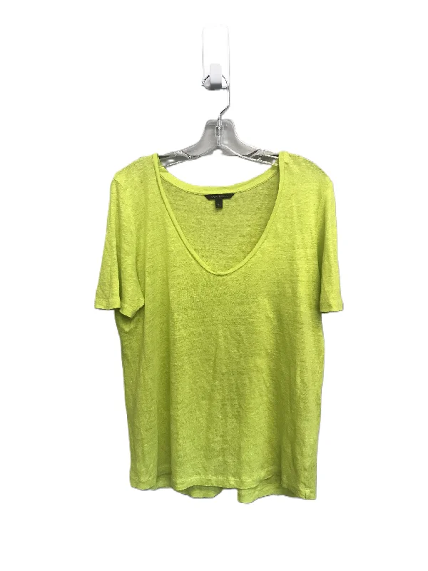 Chartreuse Top Short Sleeve By Banana Republic, Size: L