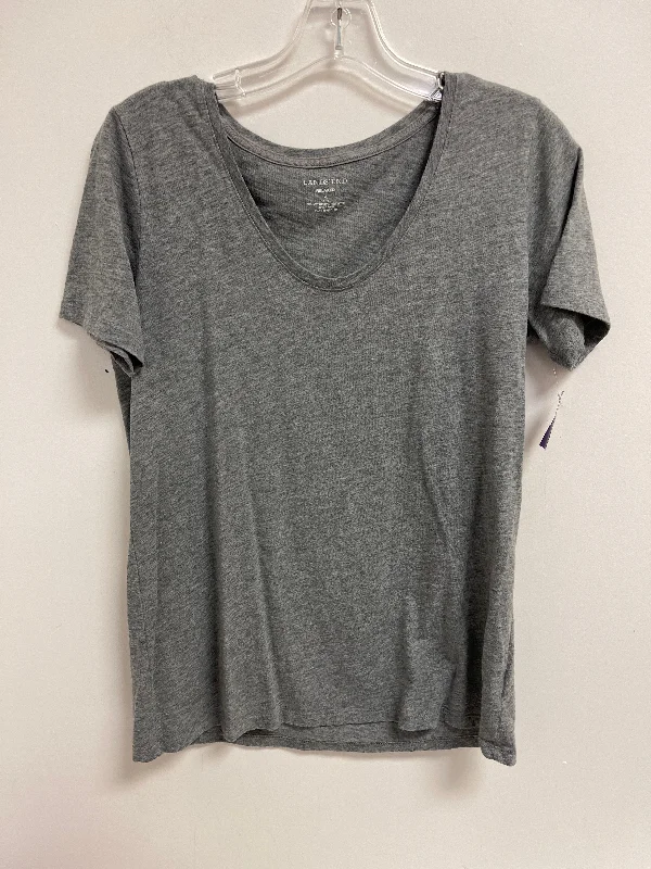 Grey Top Short Sleeve Lands End, Size S