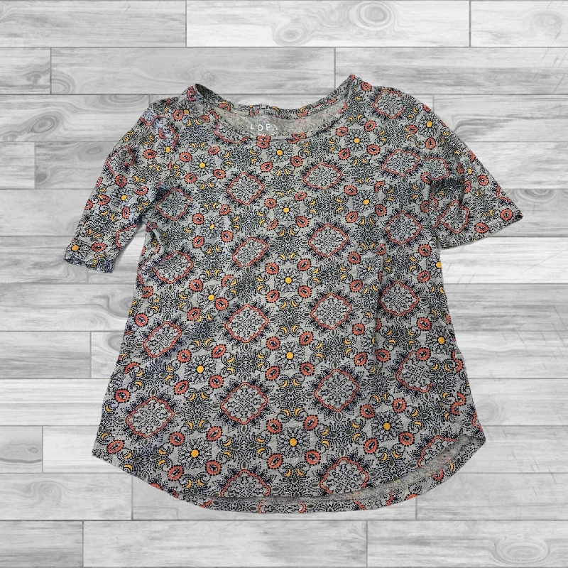 Grey Top Short Sleeve Loft, Size S