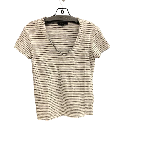 Striped Pattern Top Short Sleeve All Saints, Size Xs