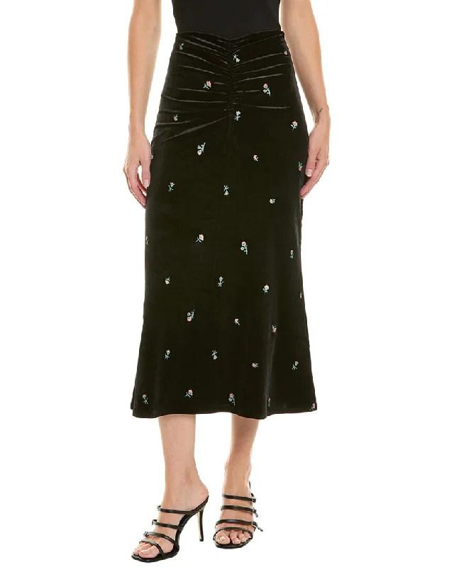 WeWoreWhat Ruched Midi Skirt