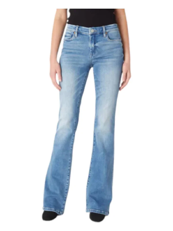 Hoyt High Rise Mini Flare Jeans In Wait List