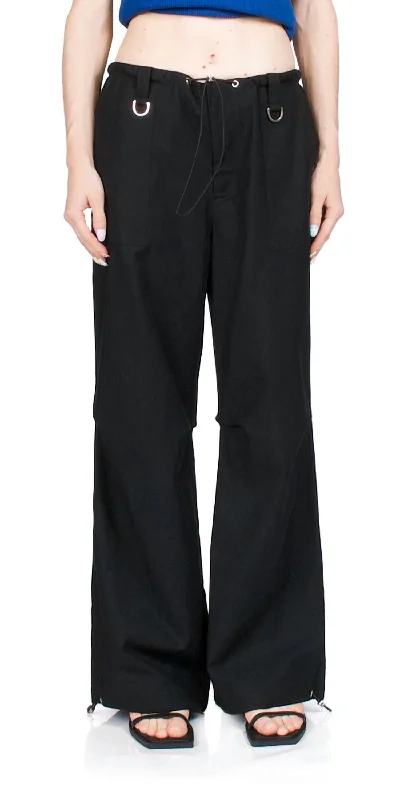 Streetwise Parachute Pants In Black