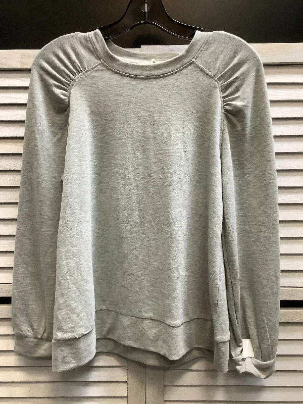 Top Long Sleeve By Clothes Mentor In Grey, Size: S