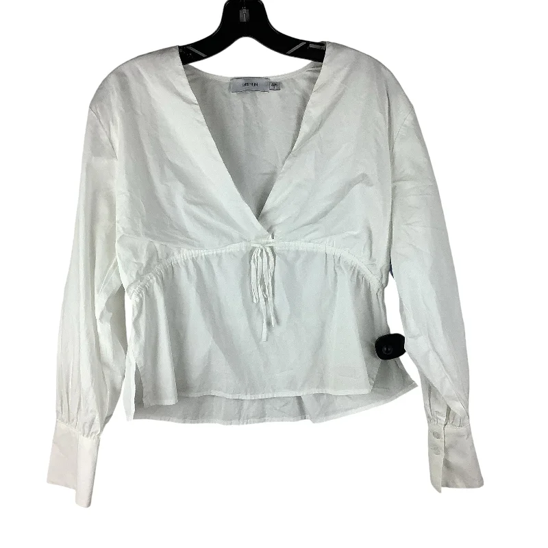 Top Long Sleeve By Greylin In White, Size: S