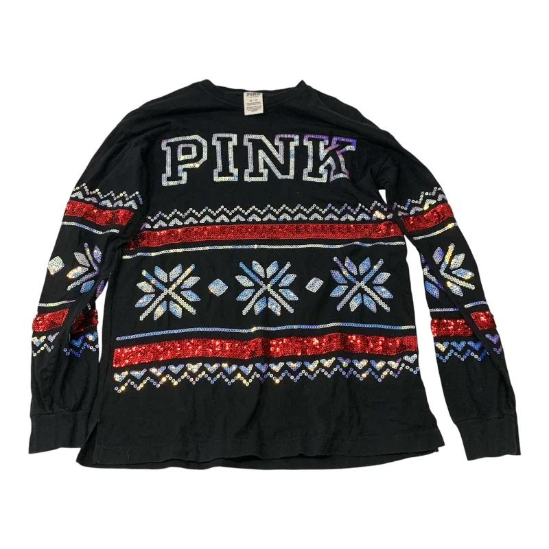 Top Long Sleeve By Pink In Black, Size: Xs