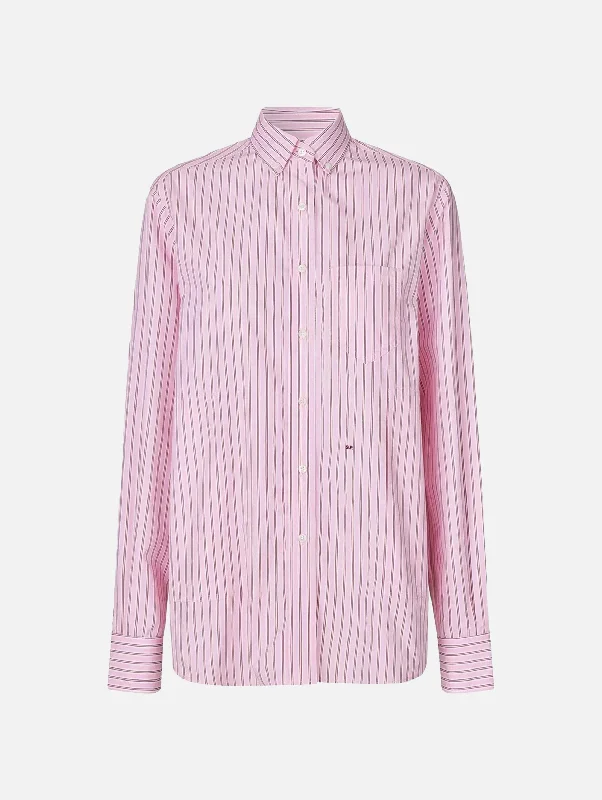 William Shirt in Berry Stripe